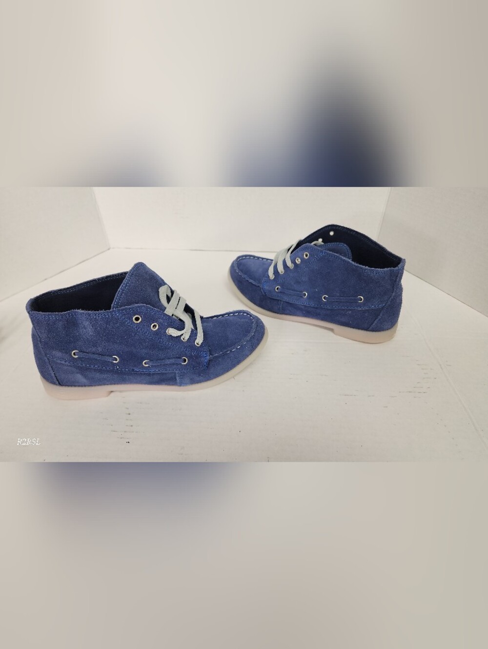 Bakers blue Suede Chukka Moc-Toe Boots Made in Italy Women's 6 Boho Gorpcore